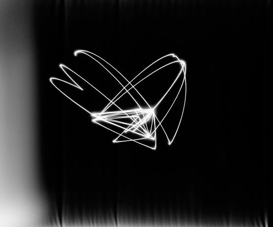 Maximum Distance Minimum Displacement Missy Elliott, 48x60 inch archival light drawing photograph, edition of 5 by Staple Crops Studio