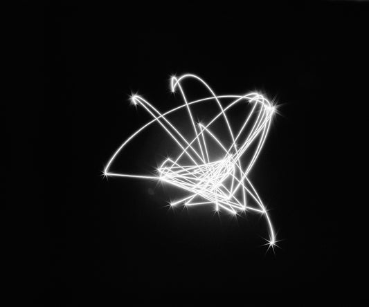 Maximum Distance Minimum Displacement Drake, 48x60 inch archival light drawing photograph, edition of 5 by Staple Crops Studio