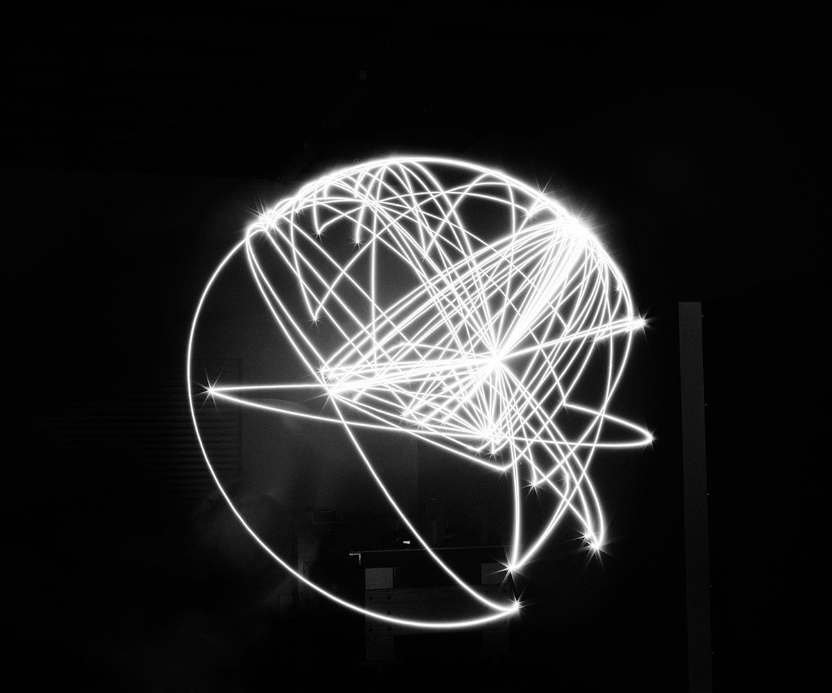 Maximum Distance Minimum Displacement Jay-Z, 48x60 inch archival light drawing photograph, edition of 5 by Staple Crops Studio